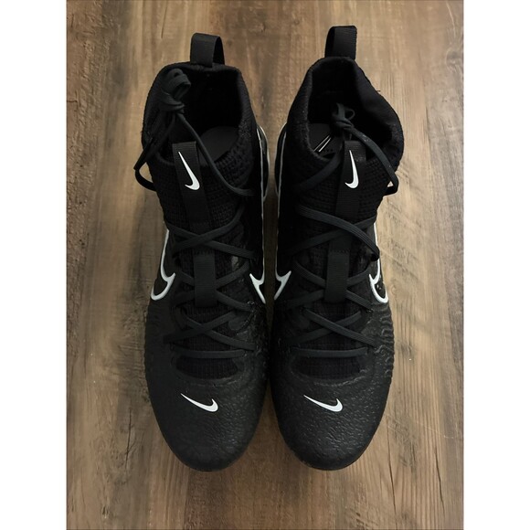 Nike Men Size 10 Alpha Huarache NXT Black White Baseball Cleats DJ6517-001 - Picture 3 of 6